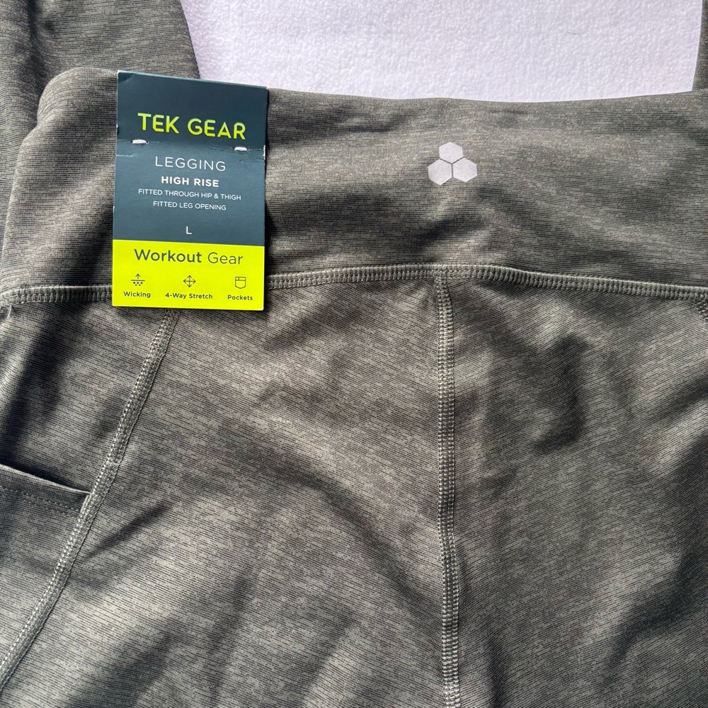 Tek Gear Dark Green Leggings size L - Picture 6 of 6
